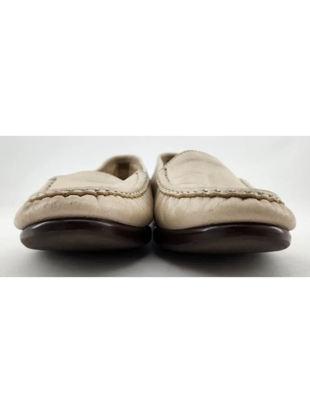 SAS Women's Size‎ 6 W Ivory Leather Slip On Orthotic Simplify Loafers Shoes USA